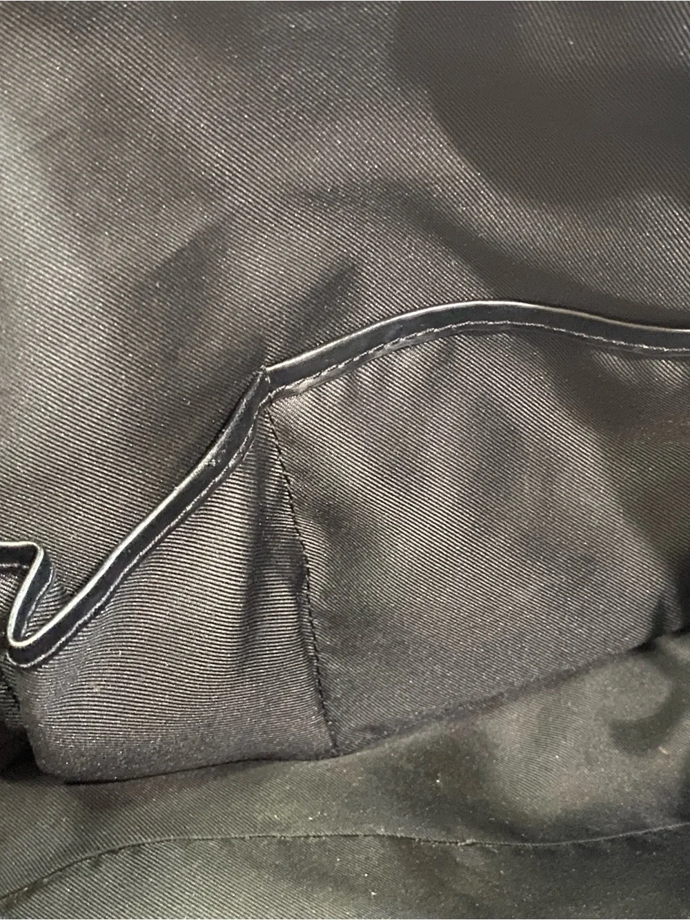 Vince Camuto Quilted Pebbled Leather Tote Black Gold Zip Shopper